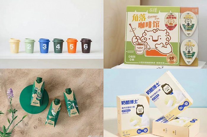 一些食品品牌在618期间获得消费者关注；图片来源：微博@三顿半、永璞、特仑苏、奶酪博士