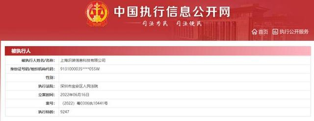 图自中国执行信息公开网