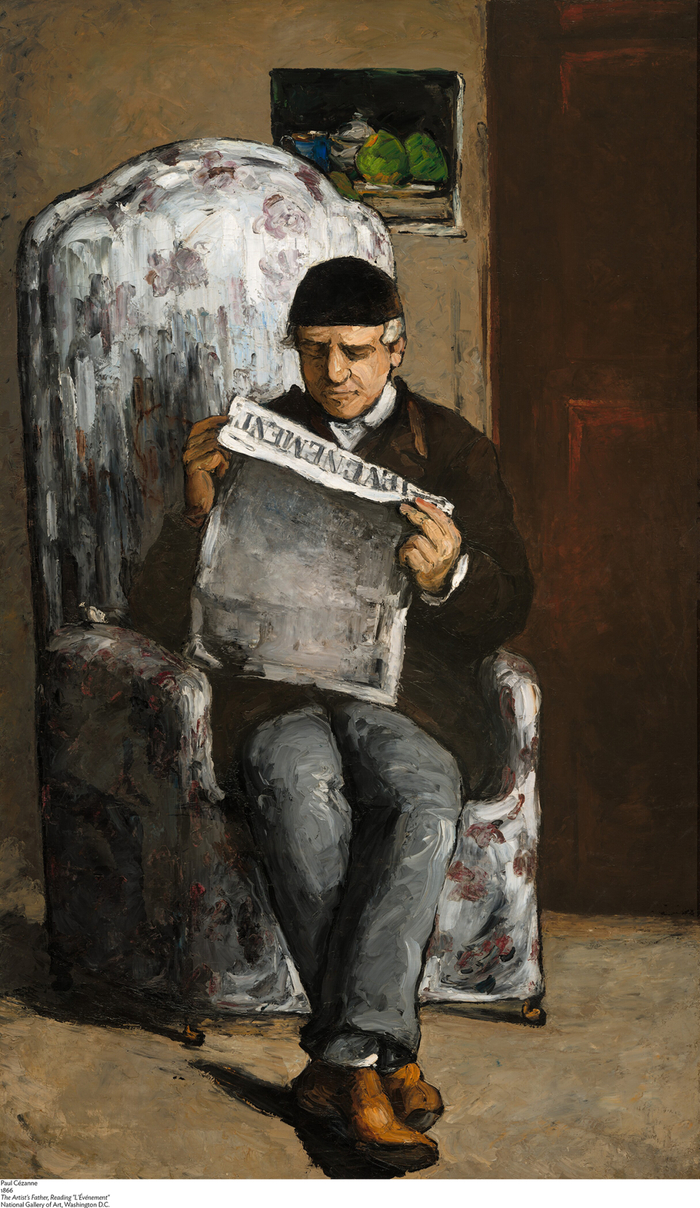 《艺术家的父亲》，保罗·塞尚，1866年，美国华盛顿国家美术馆