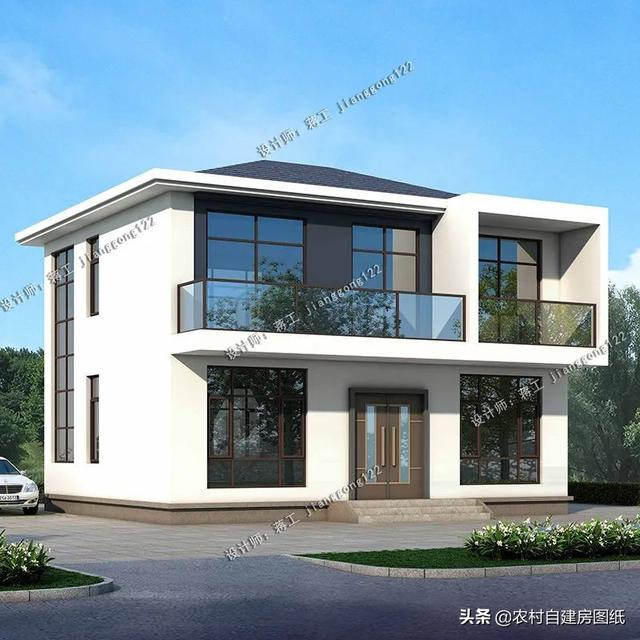 5款小户型二层农村别墅90平的宅基地都能建最贵的一款才20万
