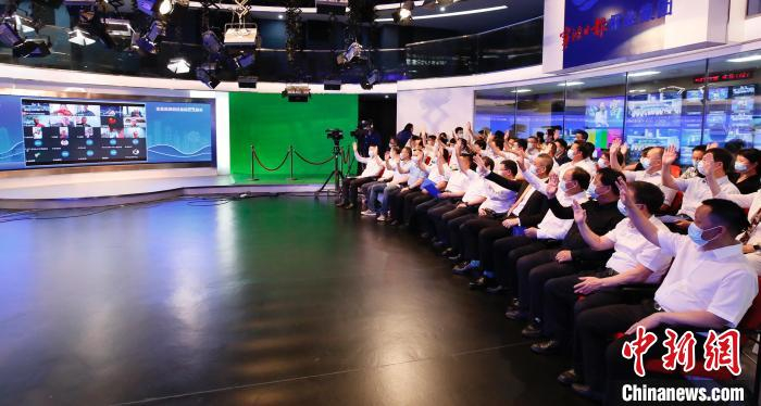 云端交流现场。　宁波市委统战部供图