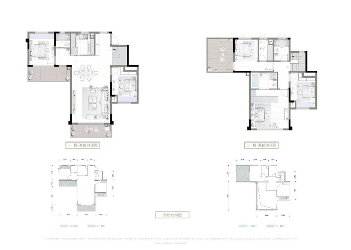 ▲建面约142平方米上叠户型图