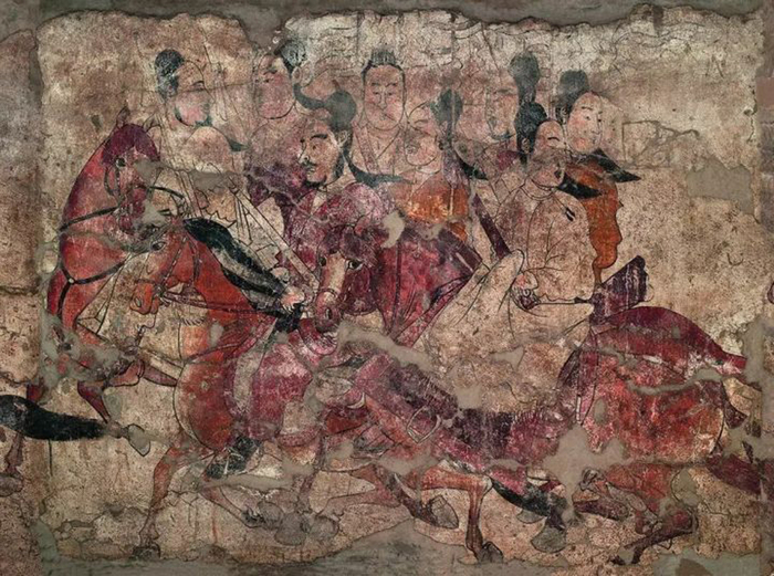 娄睿墓壁画局部