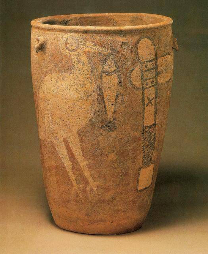 鹳鱼石斧图彩绘陶缸