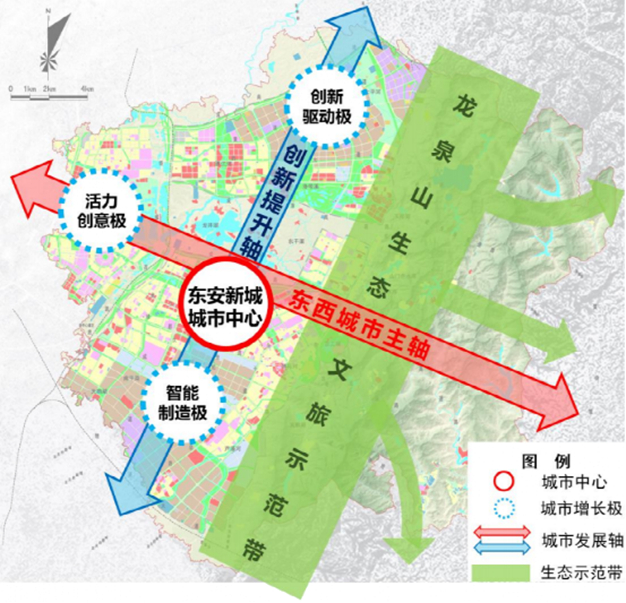 图：龙泉驿区城市空间布局