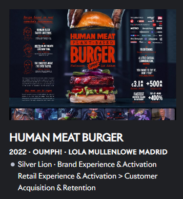 戛纳创意节官网发布的广告获奖图 