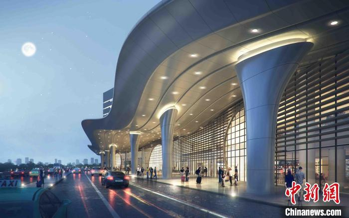 北海站站改项目效果图。　宁铁建筑供图