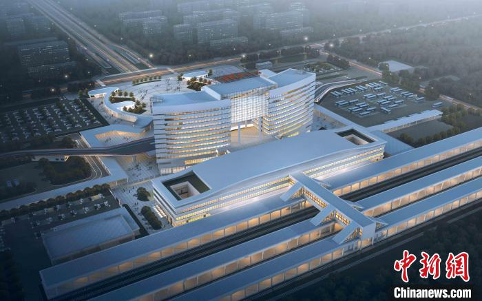 北海站站改项目效果图。　宁铁建筑供图