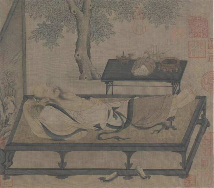 南宋 佚名《槐荫消夏图》故宫博物院藏