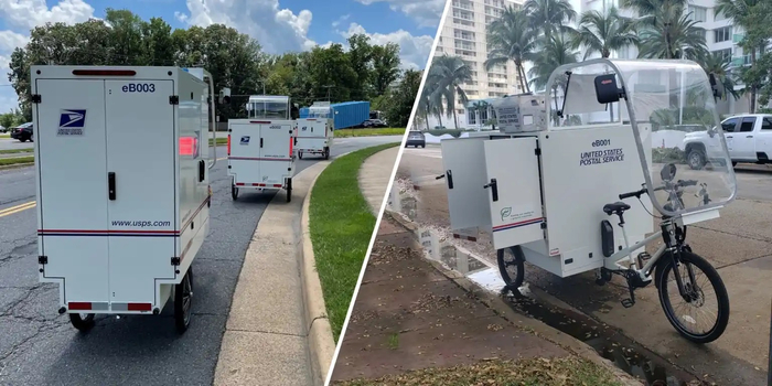 USPS采用的三轮电动自行车