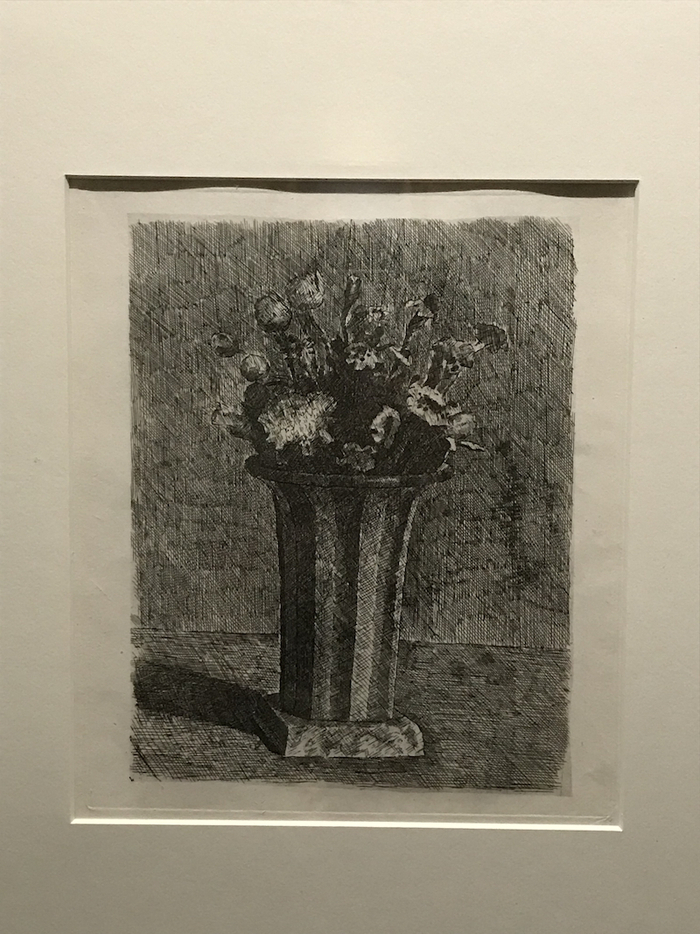 展厅现场，莫兰迪版画作品