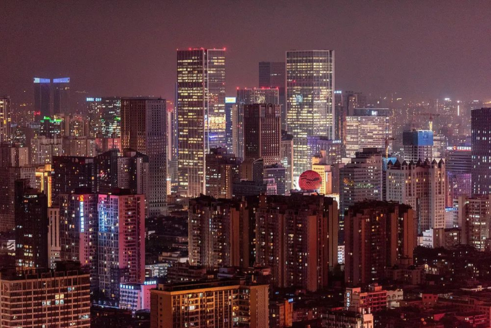 2022年5月1日，航拍成都市温江区城市风光&nbsp;&nbsp;&nbsp;图片来源：　IC