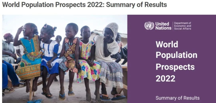 世界人口展望2022报告概览。图片来源：联合国网站