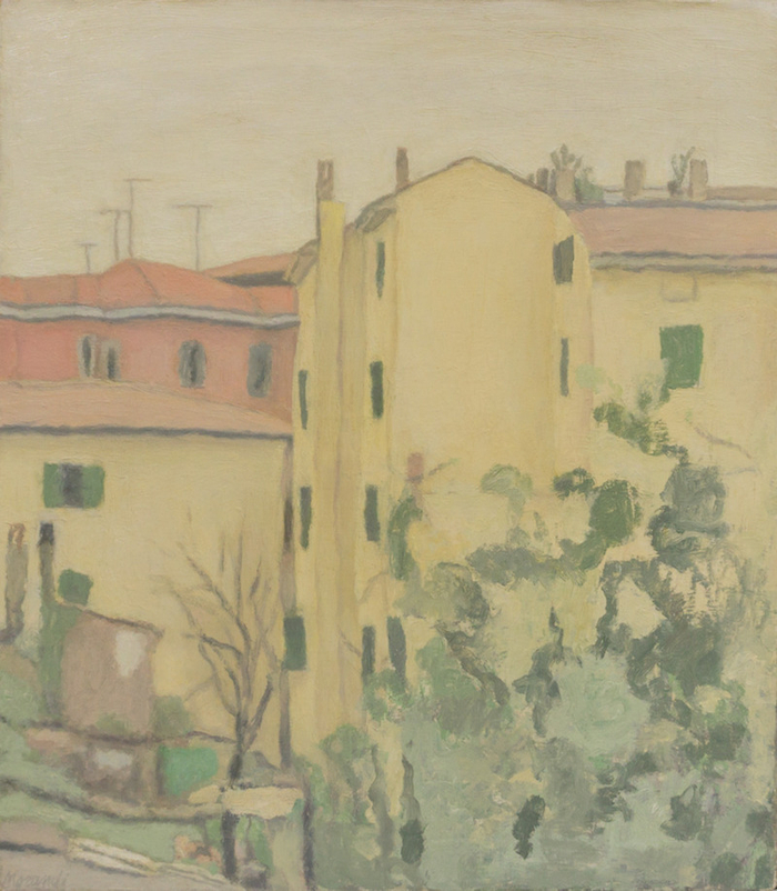 莫兰迪，方达扎大道庭院，布面油画，1957年