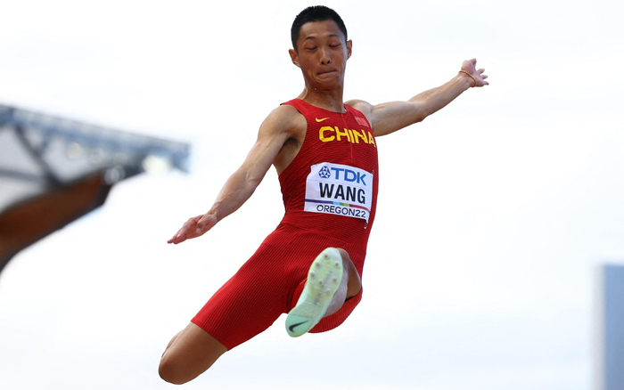 王嘉男在最后一跳跳出8米36的好成绩。  图/IC photo 