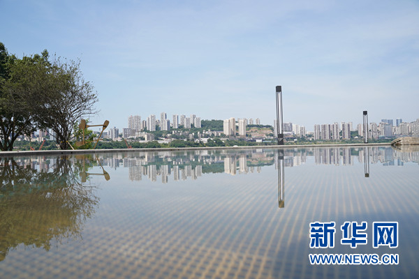 南岸区消落区大鱼海棠广场（新华网记者 刘厦摄）