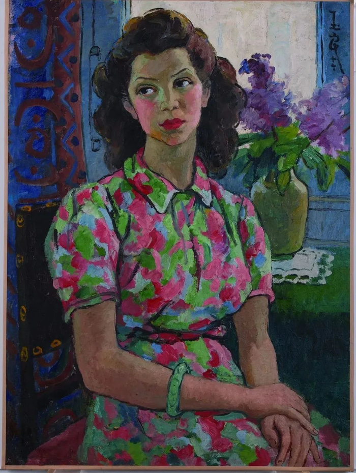 潘玉良，《窗前女郎》，油画