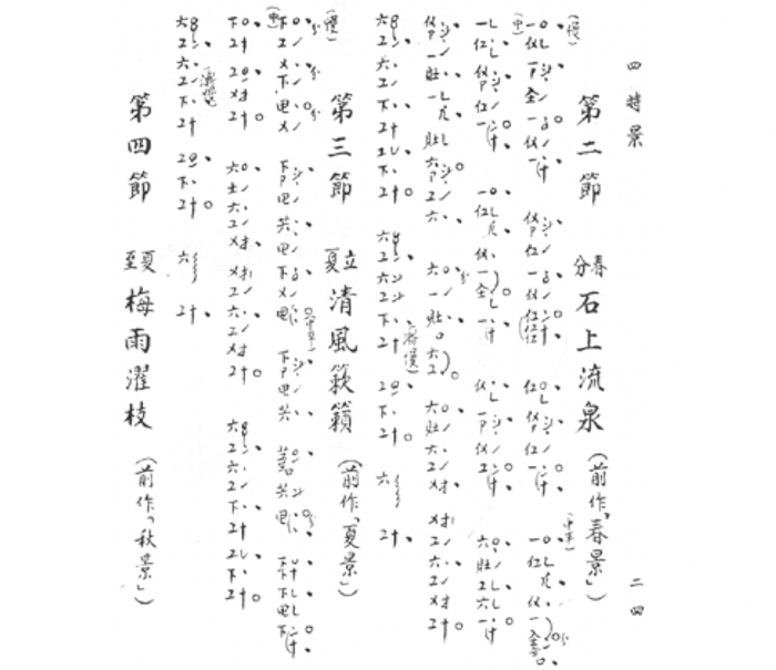 南音工尺谱。（《中国人的音乐》内页插图）