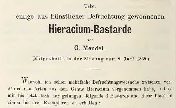 孟德尔发表的关于山柳菊的研究论文（来源：https://ia600605.us.archive.org）