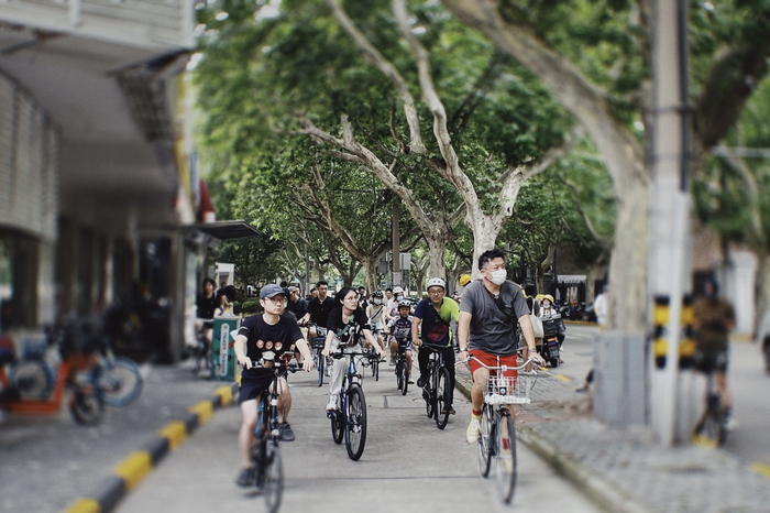 2022年7月16日，格里董带队骑游上海 澎湃新闻记者 朱喆 图