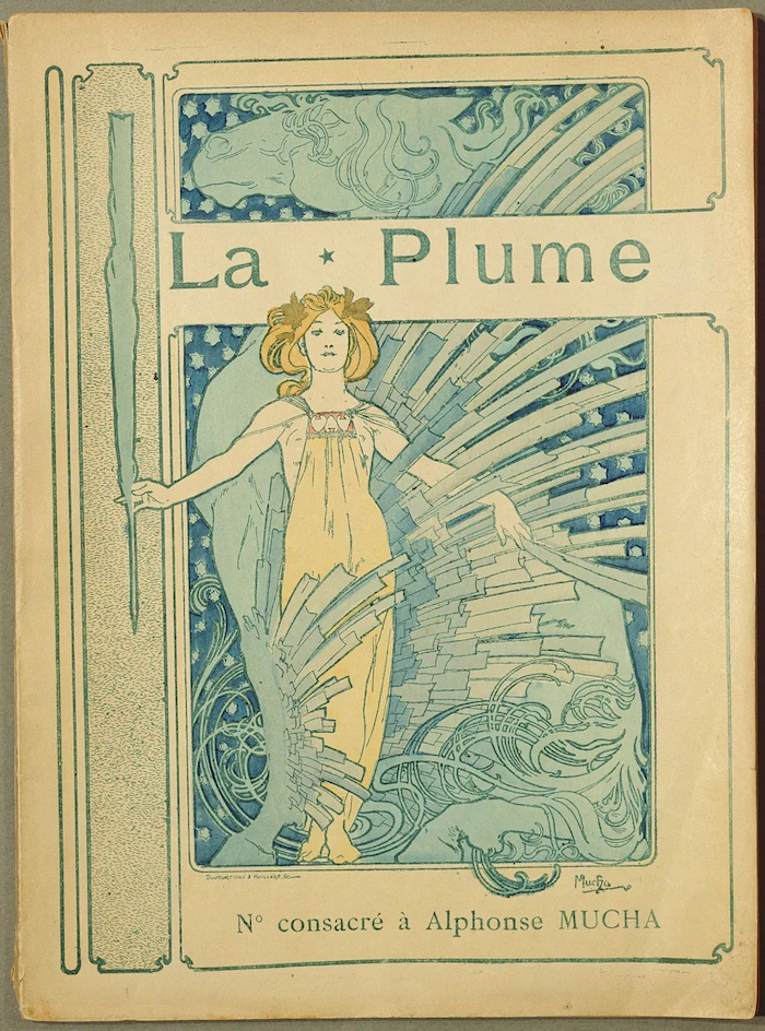 慕夏，《鹅毛笔 #197》，1897年杂志