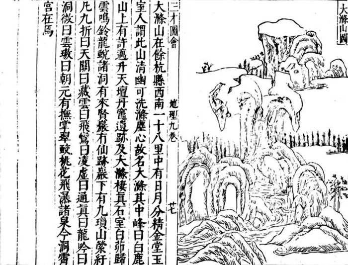 图 5《三才图会》之《大涤山图》