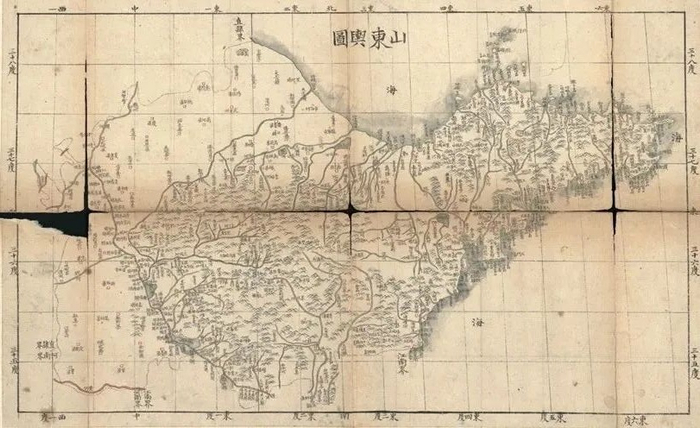 图 10 清康熙时期《皇舆全览图》之《山东舆图》