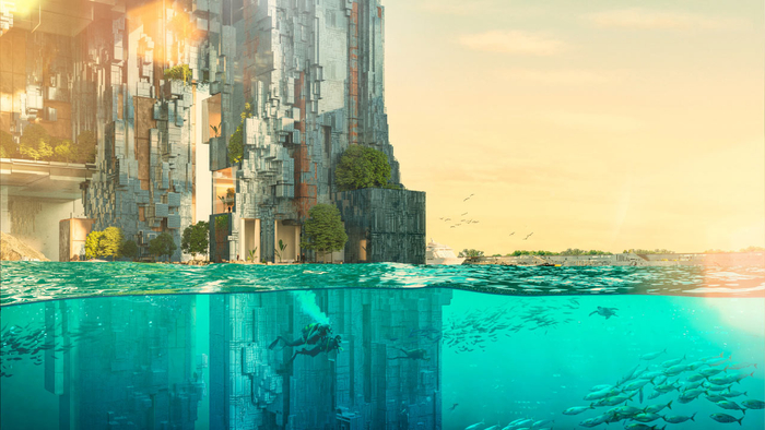 “THE LINE”城市自然环境，提高宜居性。