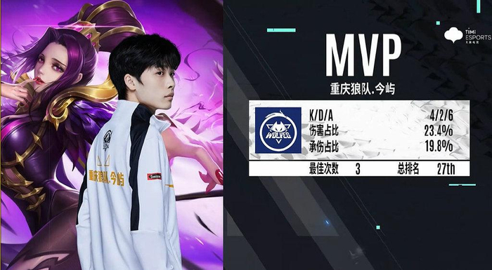 徐翔宇（ID：今屿）使用芈月让对手猝不及防。  KPL王者荣耀职业联赛供图