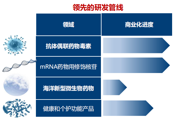 （图：华东医药工业微生物研发管线布局）