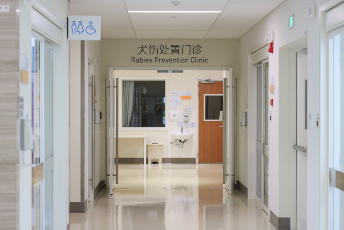 上海嘉会国际医院，7月以来犬伤门诊每周接诊30例左右新发病例。受访者 供图