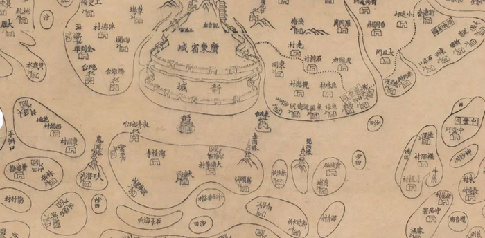 △ 1840年广东通省水道图（局部），可以想见，如果没有成熟的航道，广州不会成为当时享誉世界的商贸之都。（资料图片）