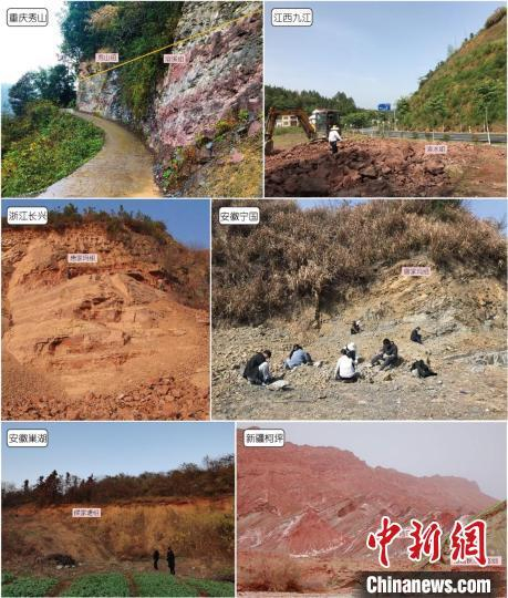 中国志留系特列奇阶下红层含鱼化石的剖面。 山显任 供图 