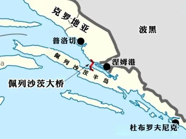 佩列沙茨大桥位置示意图  图源：中国一带一路网