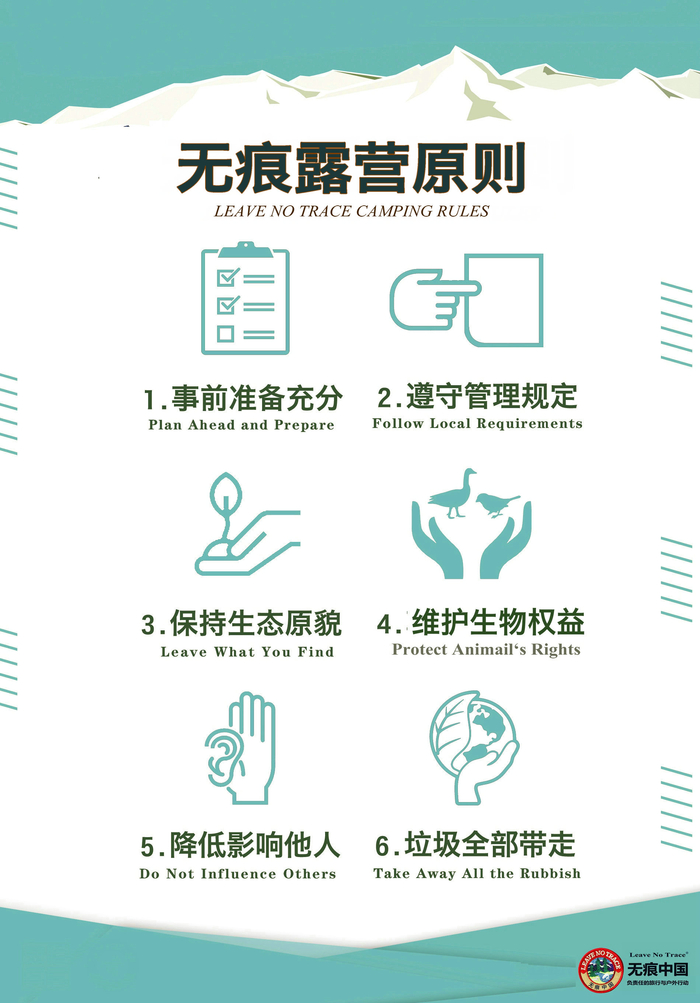 无痕露营原则 无痕中国 图