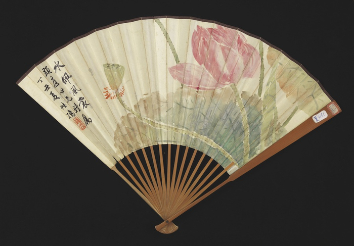 赵叔孺荷花、吴湖帆荷花成扇