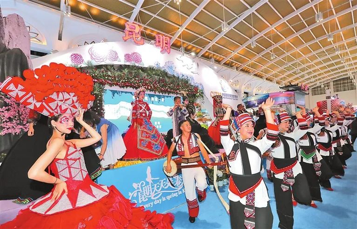旅交会云南文化旅游主题形象馆 云南日报记者 杨峥 摄