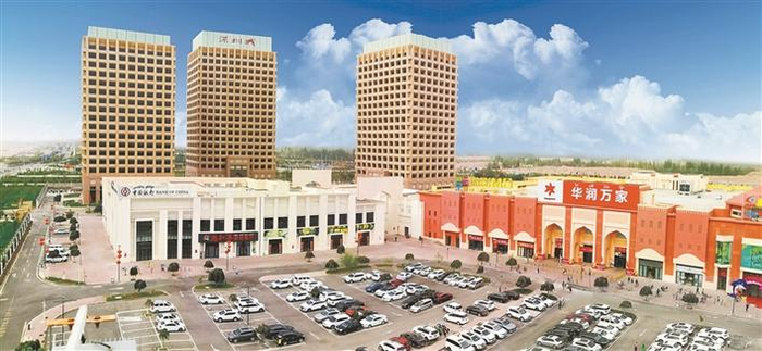 深圳创新产业援疆模式，支持受援地增强“造血”功能，不断激发内生发展动力。图为喀什深圳城。 “深圳援疆前指”供图