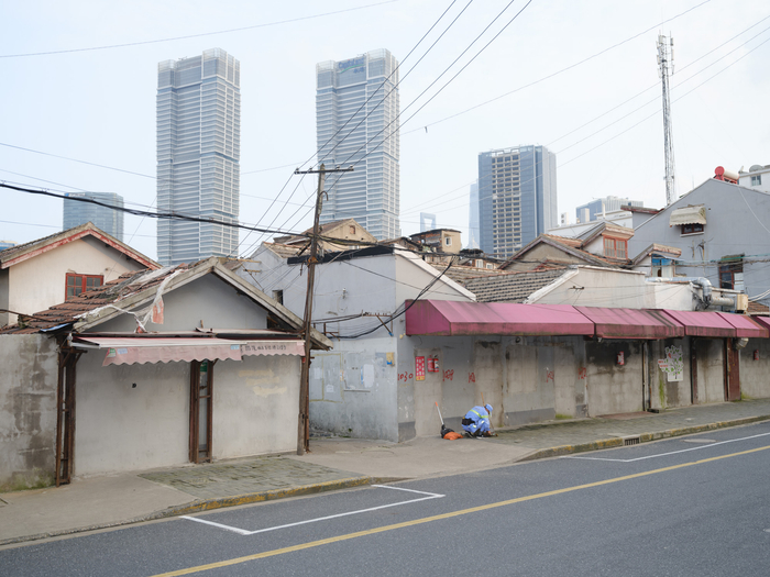 2021年，上海面临拆除的弄堂。