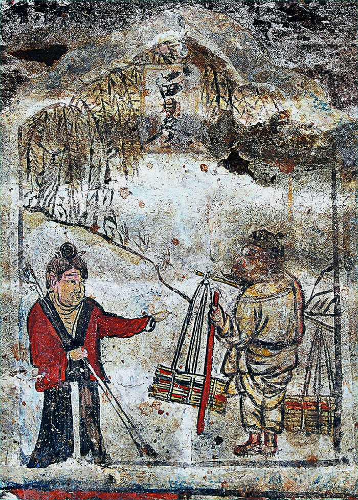 〔图十八〕宋金墓葬壁画中的孝子曾参图像 山西长子南沟金代壁画墓 