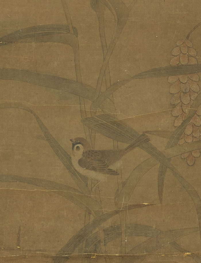 明 张羽 瑞谷图 轴（局部） 台北故宫博物院藏