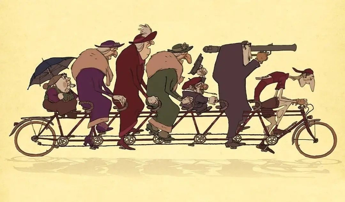 ▲动画片《疯狂约会美丽都》（Les triplettes de Belleville 2003）画面。