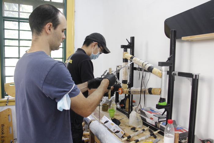 David创造竹子自行车，想要重新引起人们对自行车的关注。 澎湃新闻记者 王昱 图