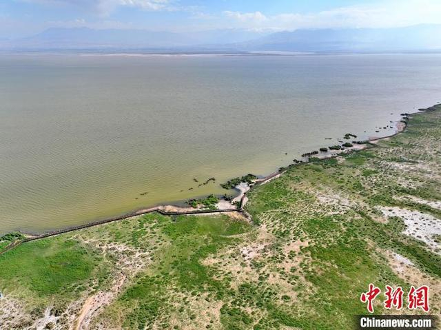 图为航拍都兰湖国家湿地公园。 祁增蓓 摄 