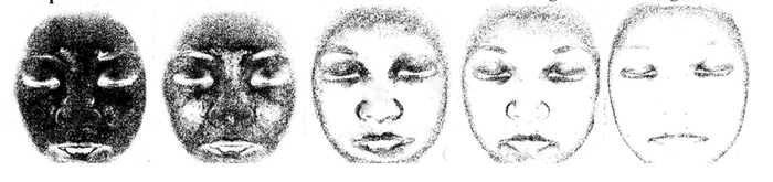 从左到右，依次为：涂了不防水防晒霜、清水洗后、洗面奶洗后、卸妆油卸后 、素颜