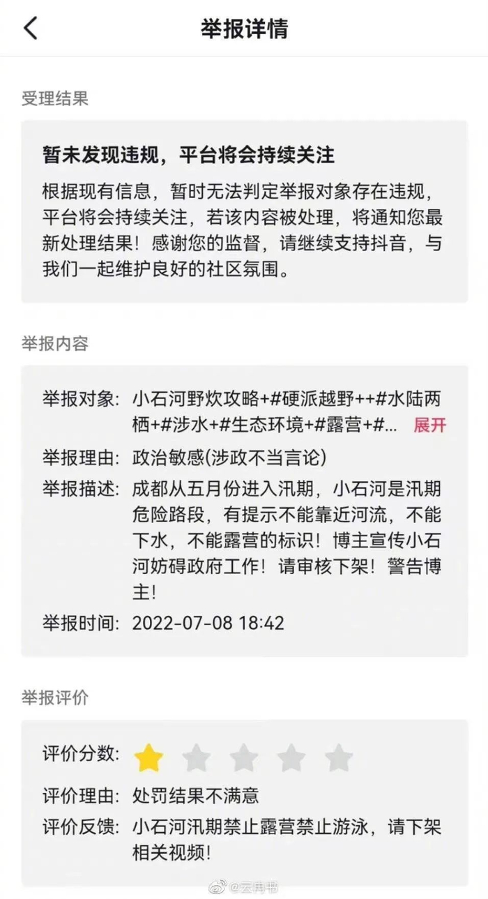 举报无果。
