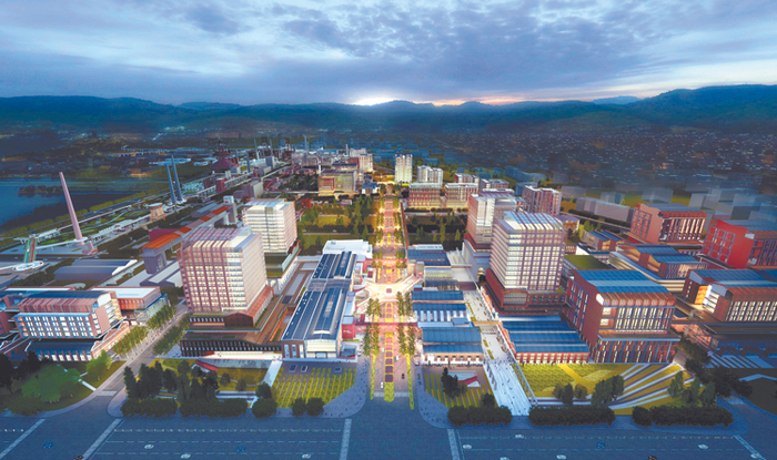 　11号线西段新首钢“两站一区间”一体化效果图