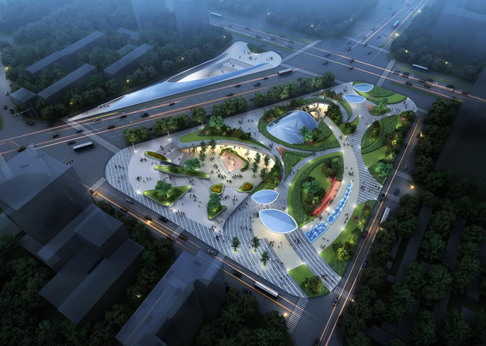 　22号线东大桥站一体化效果图