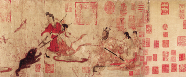 《女史箴图》（局部 冯媛挡熊）​​​​​