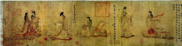 《女史箴图》（局部），传顾恺之，约5至7世纪，绢本设色
